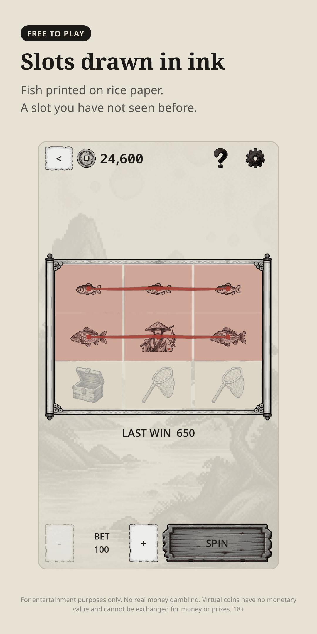 A Reel Water Slots fishing slot machine on an Android phone